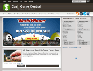 cashgamecentral.com screenshot