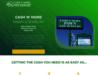 cashnmorepawn.com screenshot