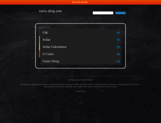 casio-shop.com screenshot