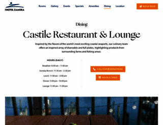 castilerestaurant.com screenshot