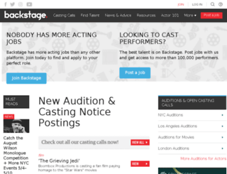 casting.backstage.com screenshot