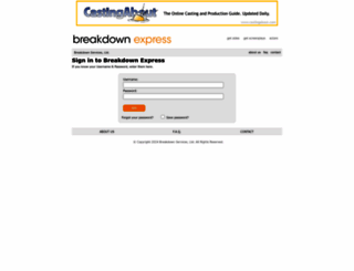 casting.breakdownexpress.com screenshot
