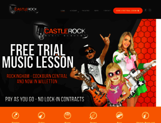 castlerockmusic.com.au screenshot