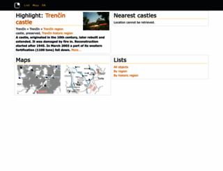 castles.sk screenshot