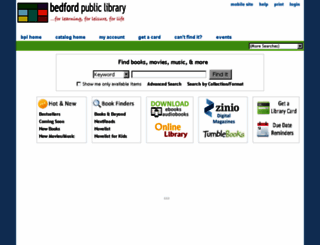 catalog.bedfordlibrary.org screenshot