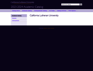 catalog.callutheran.edu screenshot