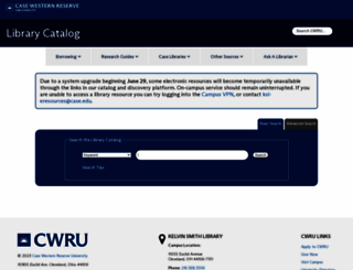 catalog.case.edu screenshot