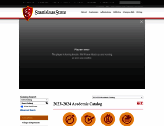 catalog.csustan.edu screenshot