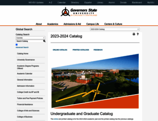 catalog.govst.edu screenshot