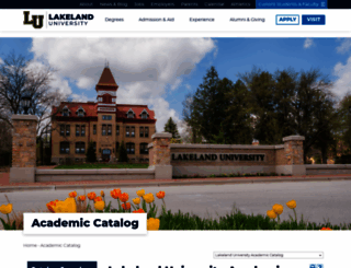 catalog.lakeland.edu screenshot