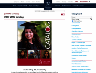 catalog.lonestar.edu screenshot