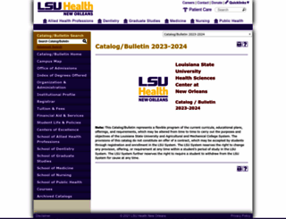 catalog.lsuhsc.edu screenshot