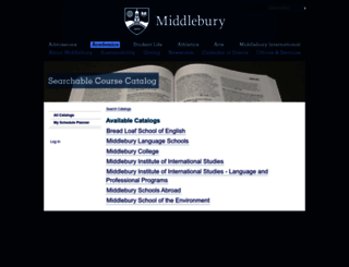 catalog.middlebury.edu screenshot