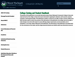 catalog.mwcc.edu screenshot