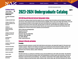 catalog.naz.edu screenshot