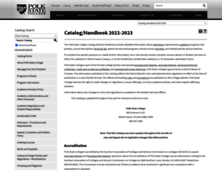 catalog.polk.edu screenshot