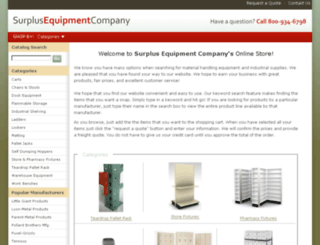 catalog.surplusequipment-stl.com screenshot
