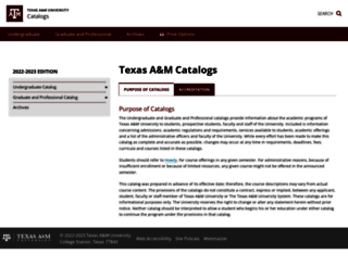 catalog.tamu.edu screenshot