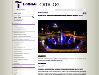 catalog.truman.edu screenshot
