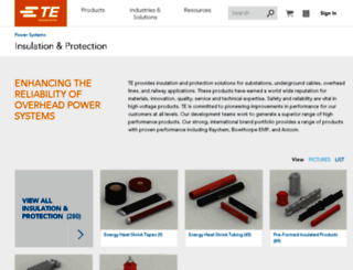 catalog.tycoelectronics.com screenshot