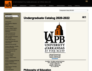 catalog.uapb.edu screenshot