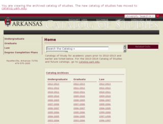catalogofstudies.uark.edu screenshot