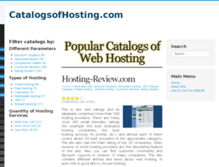 catalogsofhosting.com screenshot