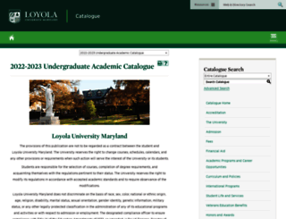 catalogue.loyola.edu screenshot