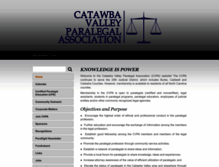 catawbavalleyparalegalassoc.org screenshot