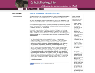 catholictheology.info screenshot