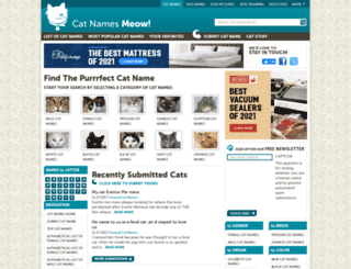 catnamesmeow.com screenshot