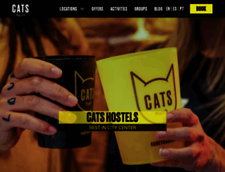 catshostels.com screenshot