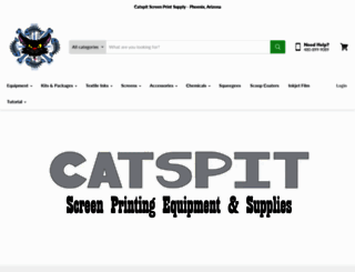 catspitscreenprintsupply.com screenshot