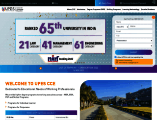 cce.upes.ac.in screenshot