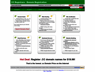 ccregistrars.com screenshot
