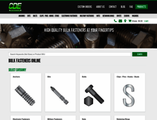 cdefasteners.com screenshot