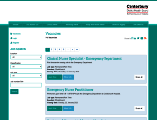 cdhb.careercentre.net.nz screenshot