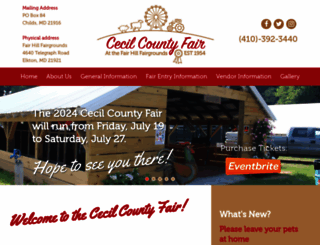 cecilcountyfair.org screenshot