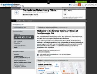 cedarbrae-veterinary-clinic-scarborough.scarboroughdirect.ca screenshot
