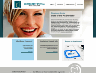 cedarcrestdental.com screenshot