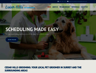 cedarhillspetgrooming.com screenshot