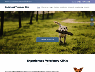 cedarwoodveterinary.com screenshot