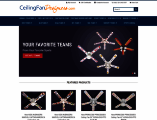 ceilingfandesigners.com screenshot