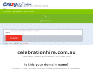 celebrationhire.com.au screenshot