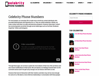 celebrityphonenumbers.net screenshot