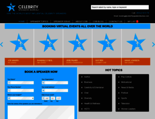 celebrityspeakersbureau.com screenshot
