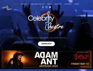 celebritytheatre.com screenshot