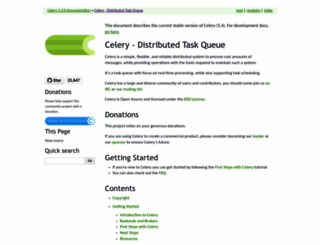 celeryproject.org screenshot