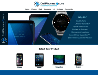 cellphones4sure.com screenshot