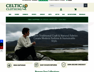 celticclothing.com screenshot